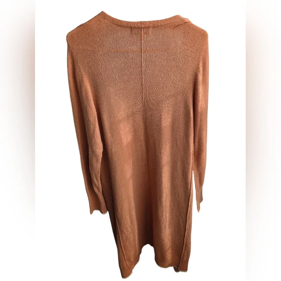 John + Jenn Orange White Cardigan Sweater Size M - Picture 3 of 6